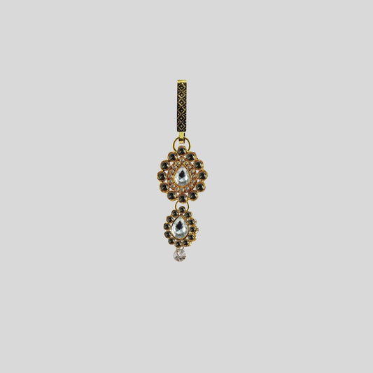 Golden Stone Stud-Gold Platted Brass  Key chain Pack Of-1 (sku-bro210)