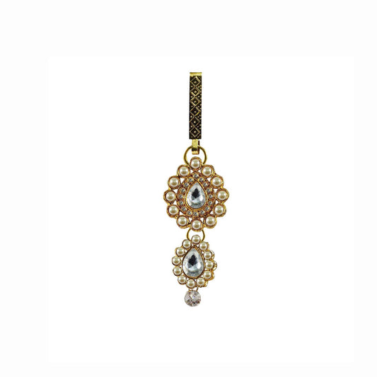 Golden Stone Stud-Gold Platted Brass  Key chain Pack Of-1 (sku-bro211)