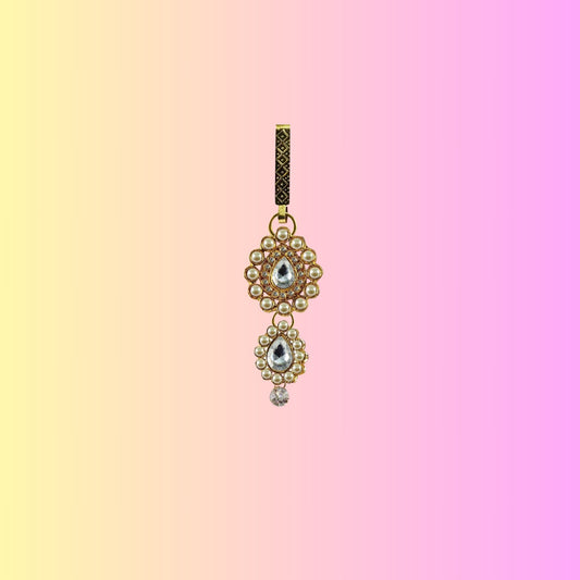 Golden Stone Stud-Gold Platted Brass  Key chain Pack Of-1 (sku-bro211)