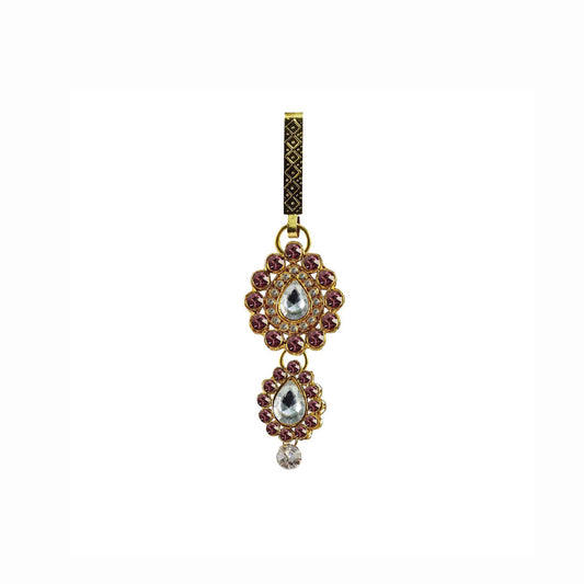 Golden Stone Stud-Gold Platted Brass  Key chain Pack Of-1 (sku-bro213)