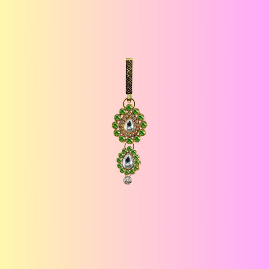 Golden Stone Stud-Gold Platted Brass  Key chain Pack Of-1 (sku-bro214)
