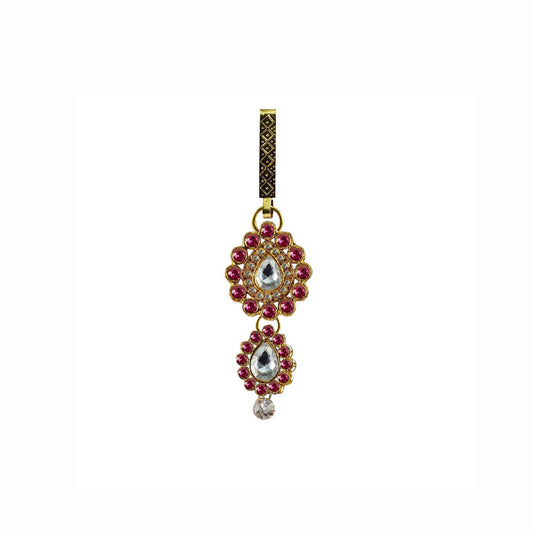 Golden Stone Stud-Gold Platted Brass  Key chain Pack Of-1 (sku-bro217)