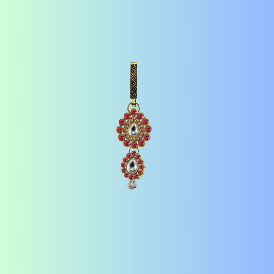 Golden Stone Stud-Gold Platted Brass  Key chain Pack Of-1 (sku-bro218)