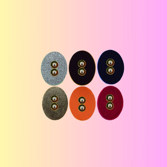 Multicolor  Kundun Stud Acrylic  Brooch Pack Of -6 (skubro2874)