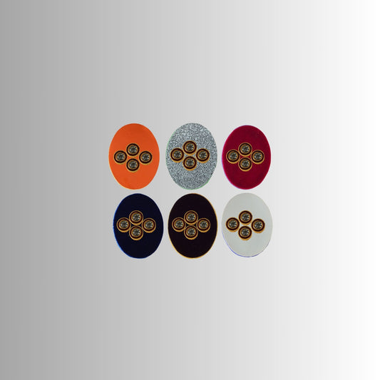 Multicolor  Kundun Stud Acrylic  Brooch Pack Of -6 (skubro2878)