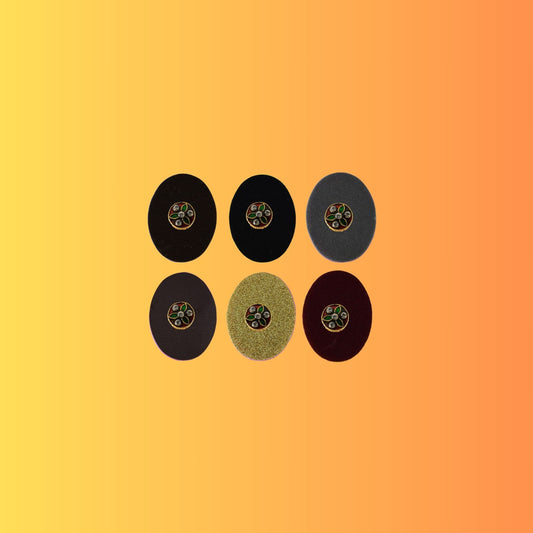 Multicolor  Kundun Stud Acrylic  Brooch Pack Of -6 (skubro2885)