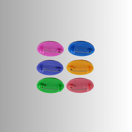 Multicolor  Kundun Stud Acrylic  Brooch Pack Of -6 (skubro2887)