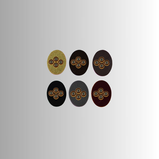 Multicolor  Kundun Stud Acrylic  Brooch Pack Of -6 (skubro2887)