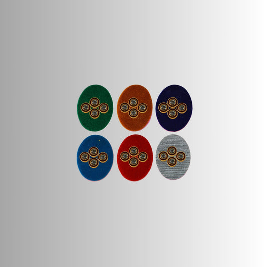 Multicolor  Kundun Stud Acrylic  Brooch Pack Of -6 (skubro2896)