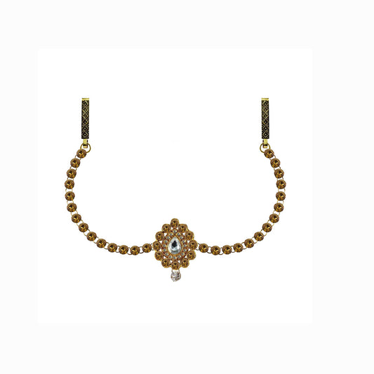 Golden Stone Stud-Gold Platted Brass  Waist Belt Pack Of-1 (sku-bro324)