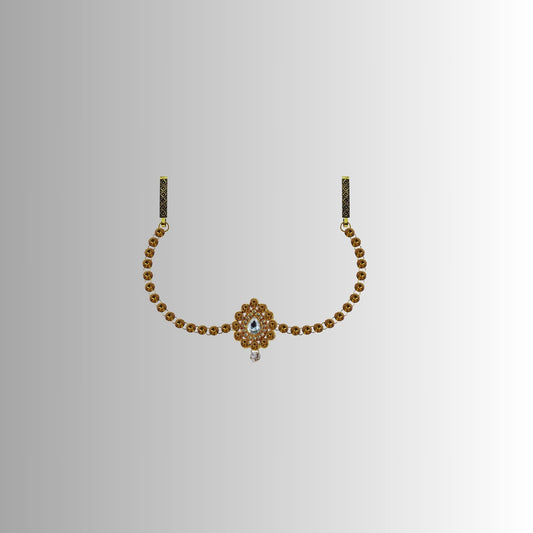 Golden Stone Stud-Gold Platted Brass  Waist Belt Pack Of-1 (sku-bro324)