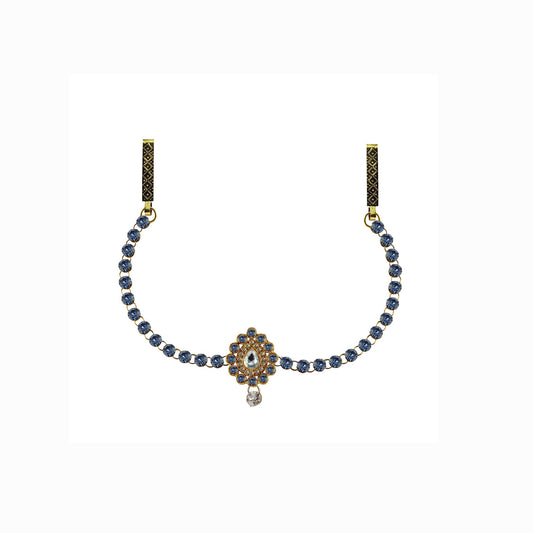 Firozi Stone Stud-Gold Platted Brass  Waist Belt Pack Of-1 (sku-bro325)