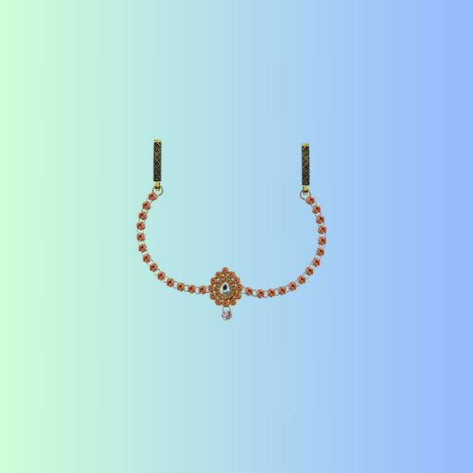 Pich Stone Stud-Gold Platted Brass  Waist Belt Pack Of-1 (sku-bro326)