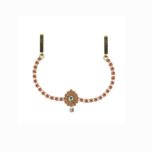 Pich Stone Stud-Gold Platted Brass  Waist Belt Pack Of-1 (sku-bro326)