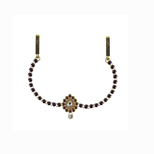 Jamani Stone Stud-Gold Platted Brass  Waist Belt Pack Of-1 (sku-bro328)