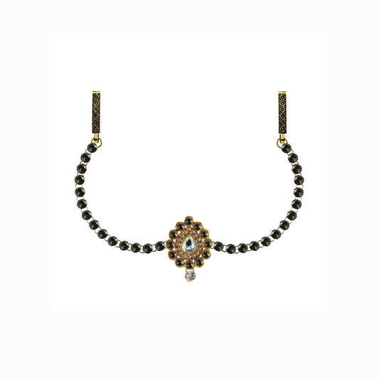 Gray Stone Stud-Gold Platted Brass  Waist Belt Pack Of-1 (sku-bro335)