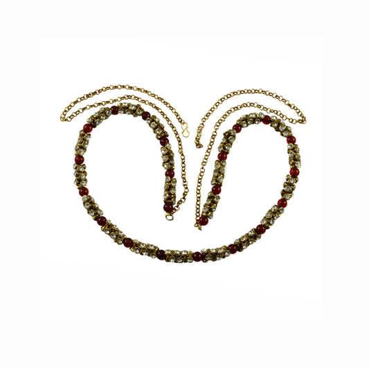 Golden Stone Stud-Gold Platted Brass  Waist Belt Pack Of-1 (sku-bro528)