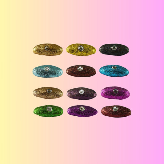 Multi Handmade Acrylic Brooch  Pack Of -12 (skubro653)