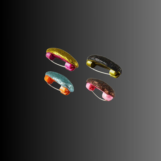 Multi Handmade Acrylic Brooch  Pack Of -4 (skubro672)