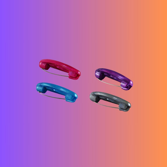 Multi Plain Acrylic Brooch  Pack Of -4 (skubro675)