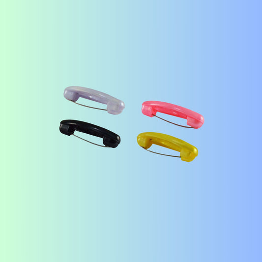 Multi Plain Acrylic Brooch  Pack Of -4 (skubro676)