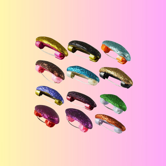 Multi Handmade Acrylic Brooch  Pack Of -12 (skubro679)