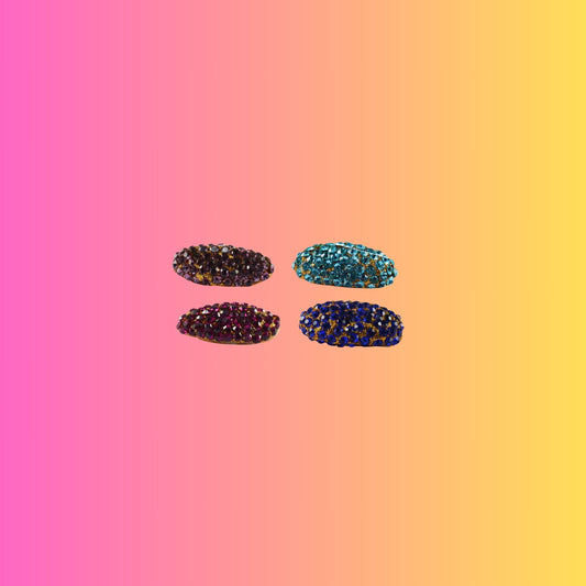 Multi Stone Stud-Handmade Acrylic Brooch  Pack Of -4 (skubro694)