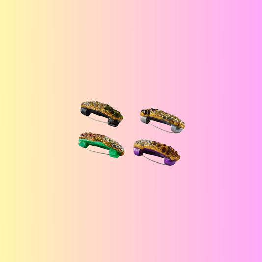 Multi Stone Stud-Handmade Acrylic Brooch  Pack Of -4 (skubro696)