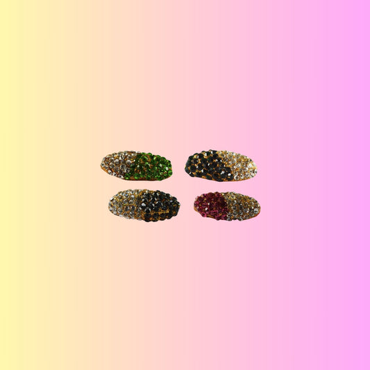 Multi Stone Stud-Handmade Acrylic Brooch  Pack Of -4 (skubro698)