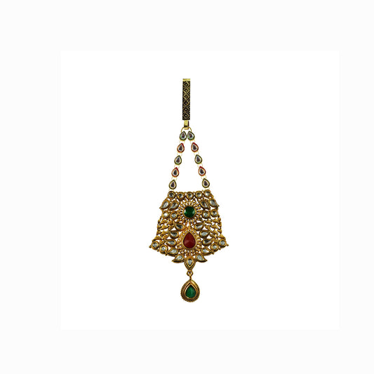Golden Stone Stud-Gold Platted Brass  Key chain Pack Of-1 (sku-bro748)