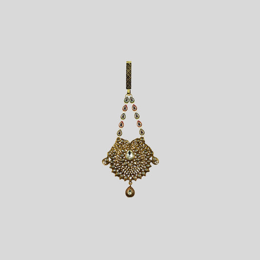 Golden Stone Stud-Gold Platted Brass  Key chain Pack Of-1 (sku-bro750)