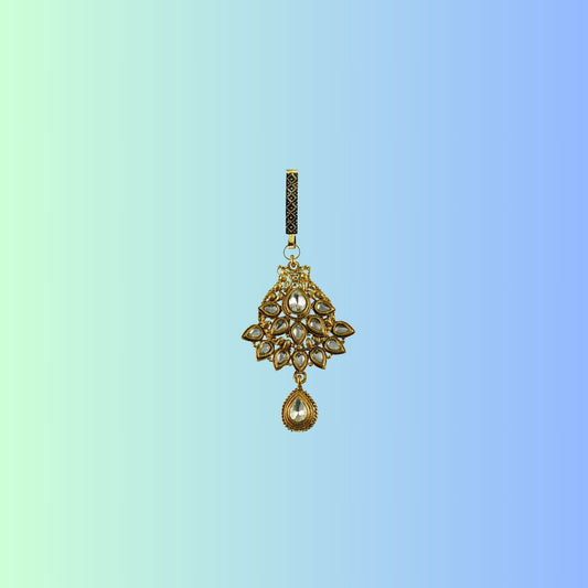 Golden Stone Stud-Gold Platted Brass  Key chain Pack Of-1 (sku-bro752)