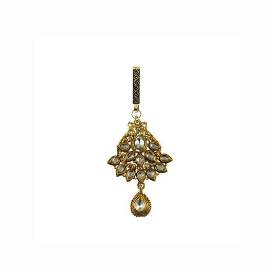 Golden Stone Stud-Gold Platted Brass  Key chain Pack Of-1 (sku-bro752)