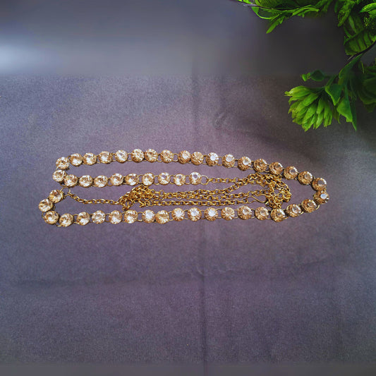 Stone Stud Golden Brass Waist Belt Pack Of-1 (sku-bros3223)