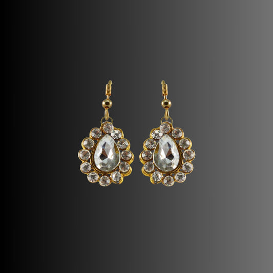 Multi Stone Stud-Gold Platted Brass Earring Pack Of-2 (sku-ear217)