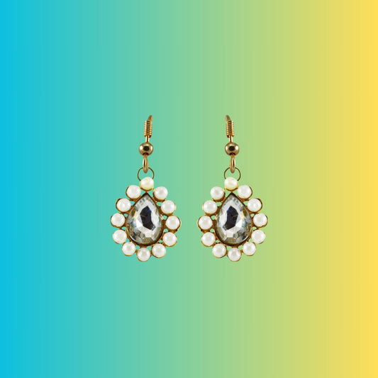 Multi Moti-Gold Platted Brass Earring Pack Of-2 (sku-ear275)