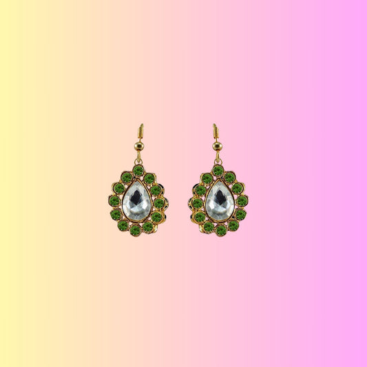 Multi Stone Stud-Gold Platted Brass Earring Pack Of-2 (sku-ear351)