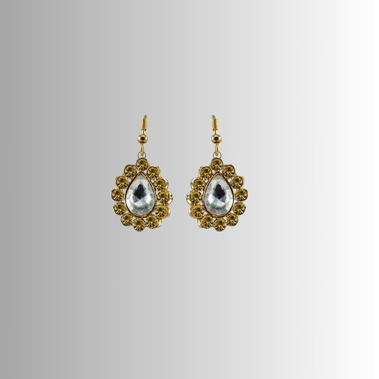 Multi Stone Stud-Gold Platted Brass Earring Pack Of-2 (sku-ear363)