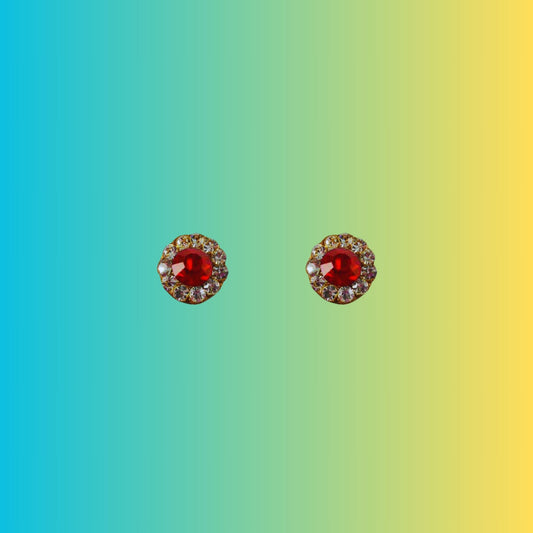 Multi Stone Stud-Handmade Lac Pure Lakh Tops Pack Of-2 (sku-ear577)