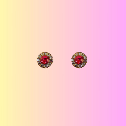 Multi Stone Stud-Handmade Lac Pure Lakh Tops Pack Of-2 (sku-ear580)