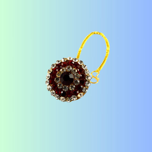 Multi Stone Stud-Handmade  Pure Lakh Borla Pack of-1 (sku-man128)