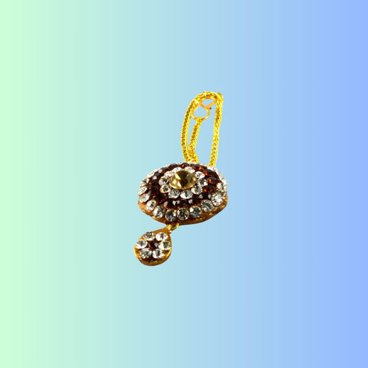 Multi Stone Stud-Handmade  Pure Lakh Mang Tika Pack Of-1 (sku-man174)