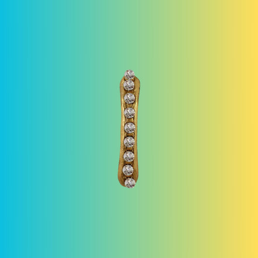 Golden Stone Stud-Gold Platted Brass Bakal Pack Of-1 (sku-man395)