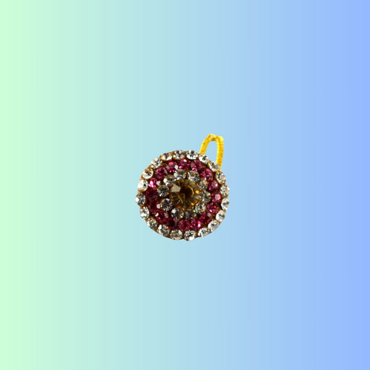 Multi Stone Stud-Handmade  Pure Lakh Borla Pack of-1 (sku-man55)