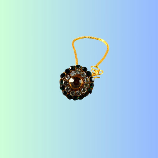 Multi Stone Stud-Handmade  Pure Lakh Borla Pack of-1 (sku-man58)