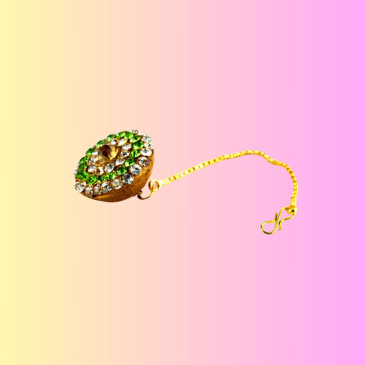 Multi Stone Stud-Handmade  Pure Lakh Borla Pack of-1 (sku-man60)