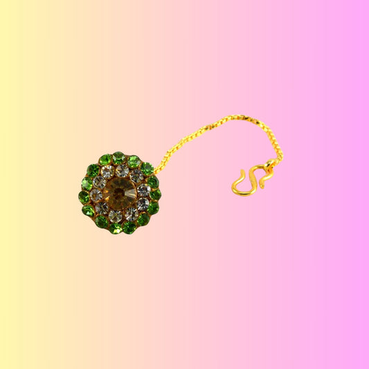 Multi Stone Stud-Handmade  Pure Lakh Borla Pack of-1 (sku-man61)