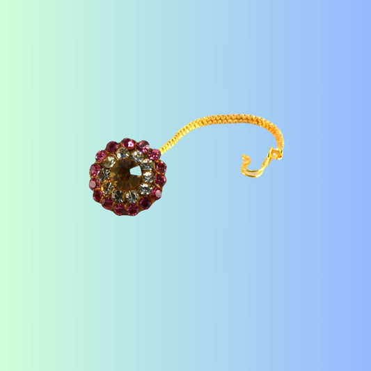 Multi Stone Stud-Handmade  Pure Lakh Borla Pack of-1 (sku-man62)