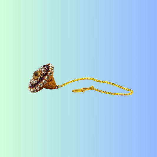 Multi Stone Stud-Handmade  Pure Lakh Borla Pack of-1 (sku-man64)