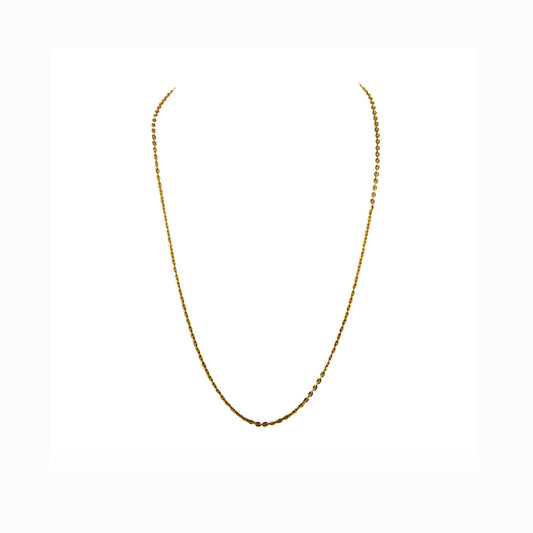 Golden Gold Platted Brass Chain Pack of-1 (sku-nec2078)
